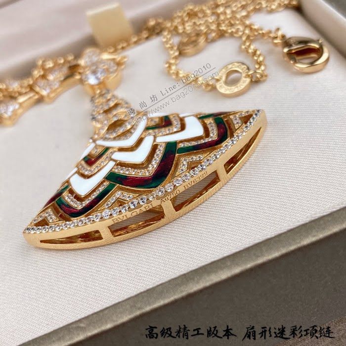 Bvlgari飾品 寶格麗V金鍍咪金新款時尚裙子迷彩項鏈  zgbq3314